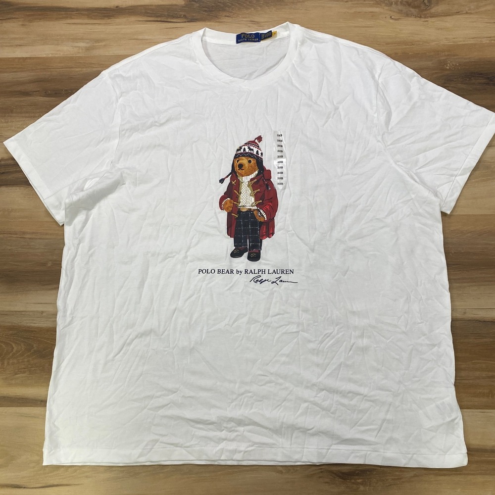 Polo Ralph Lauren T-Shirt 3XB Polo Bear Graphic Cotton Big & Tall White